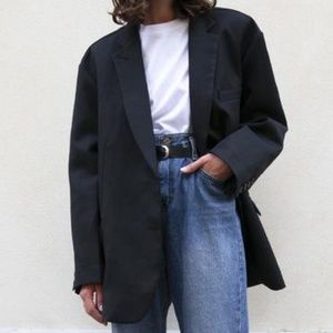 NWT The Frankie Shop Oversize Boyfriend Blazer Black OS